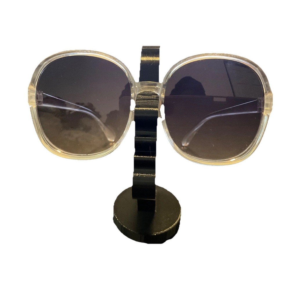 Women's Oversized Round Clear Framed Sunglasses